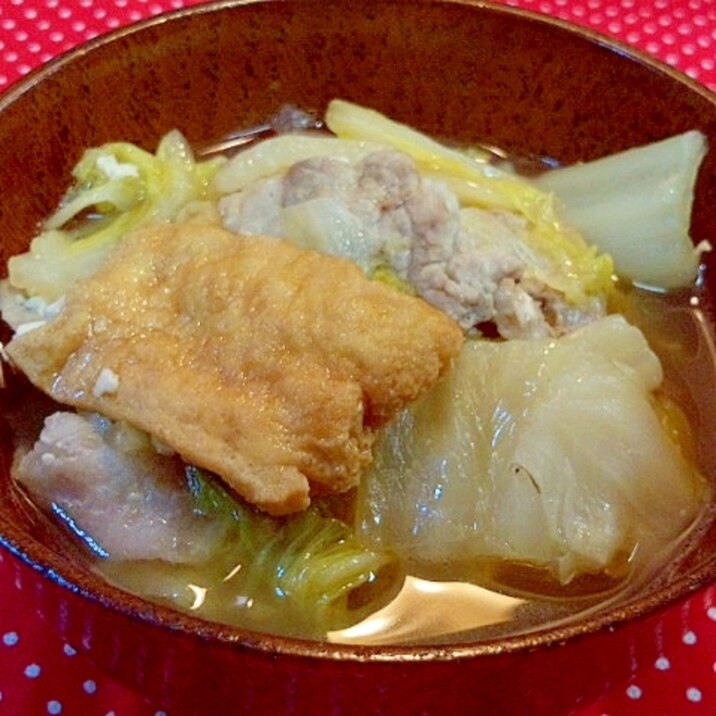 豚肉と厚揚げで白菜の重ね煮